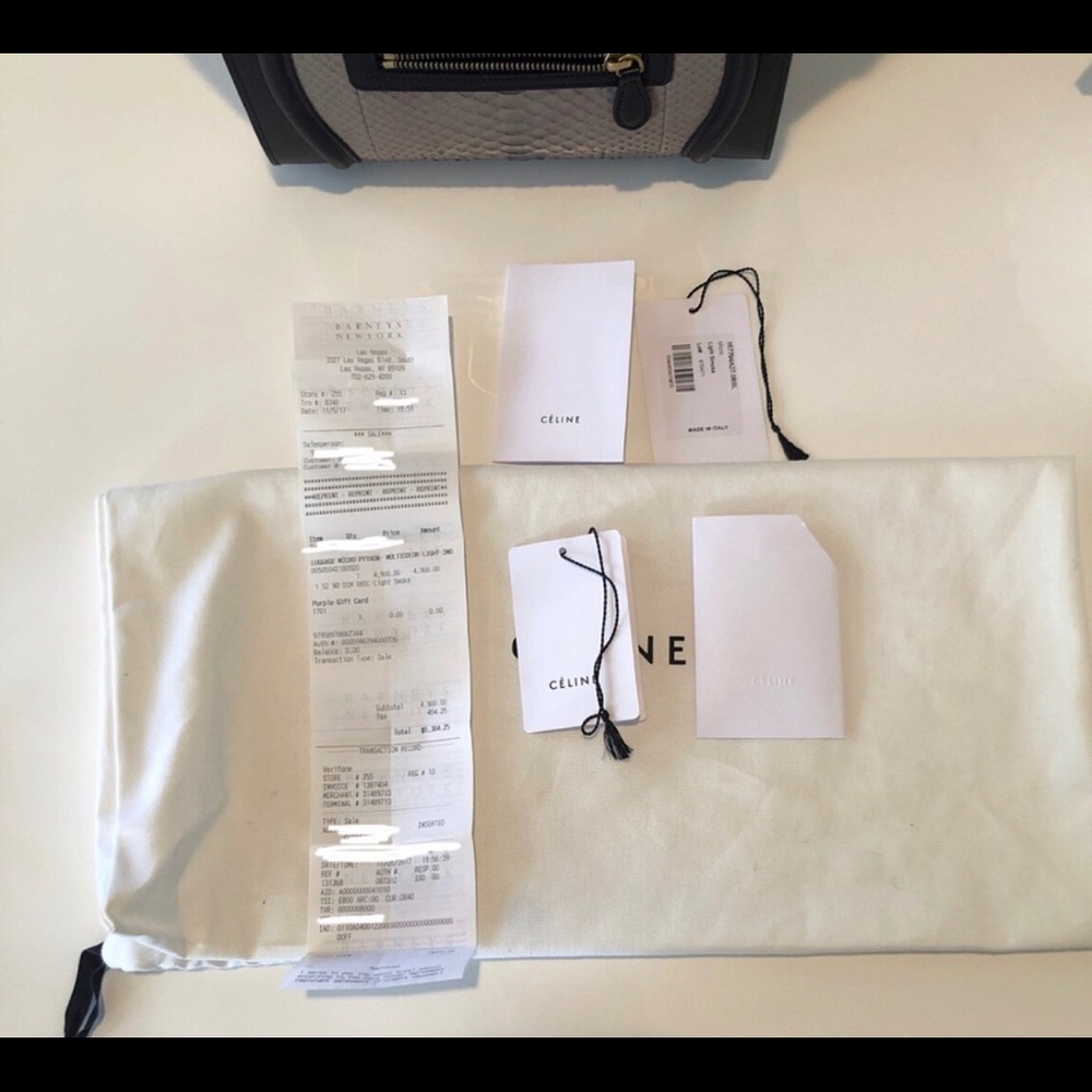 Celine Python Micro Luggage Tote - image 2